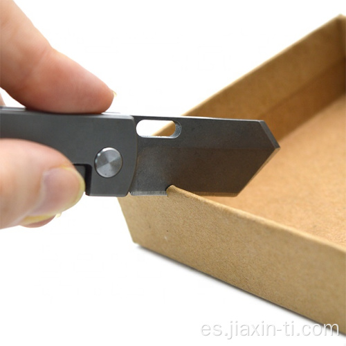 Supervivencia EDC Llavero Mini cuchillo plegable de titanio